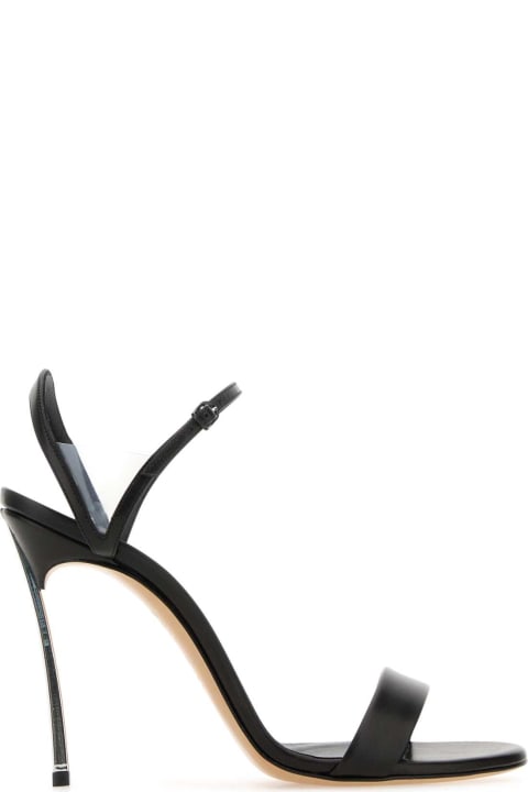 Fashion for Women Casadei Black Leather Minorca Sandals