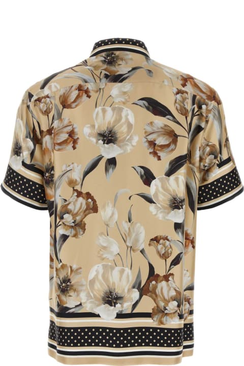 Shirts for Men Dolce & Gabbana Printed Silk Shirt