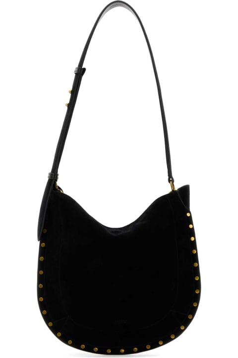 Isabel Marant Totes for Women Isabel Marant Black Suede Oskan Soft Shoulder Bag