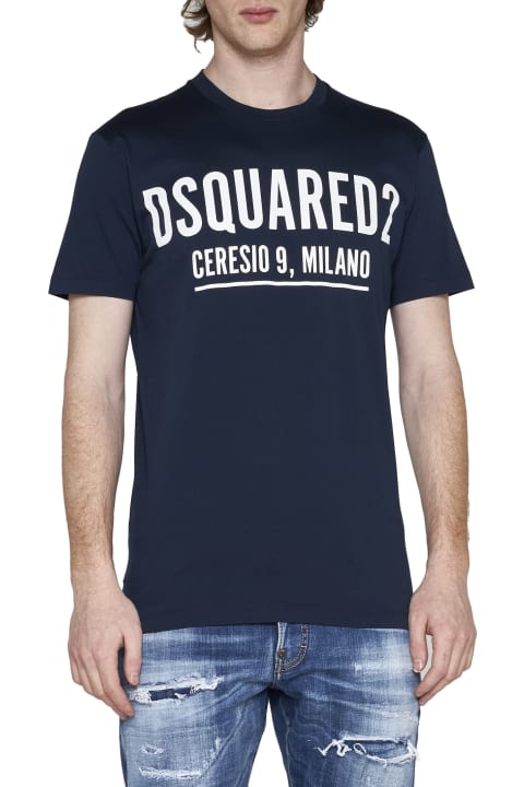 Dsquared2 Topwear for Men Dsquared2 Logo Print Regular T-shirt