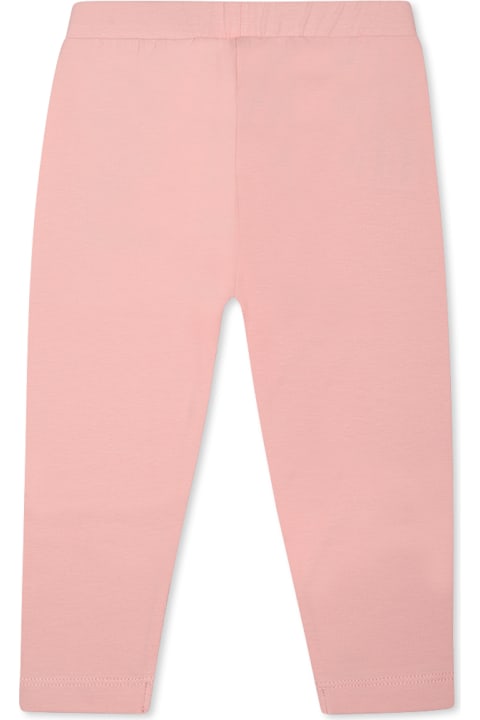 Moschino Bottoms for Baby Boys Moschino Pink Legging For Baby Girl With Teddy Bear