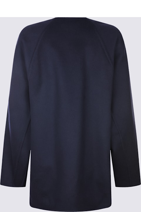 Bottega Veneta Coats & Jackets for Women Bottega Veneta Navy Wool Coat