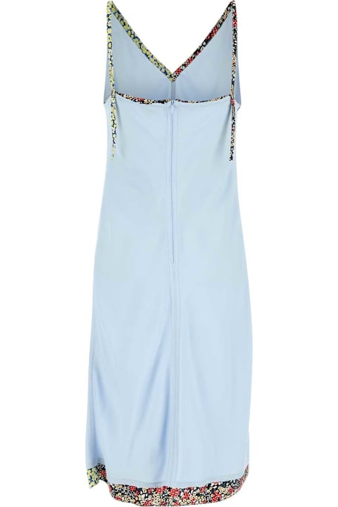 Bottega Veneta for Women Bottega Veneta Light Blue Viscose Blend Dress