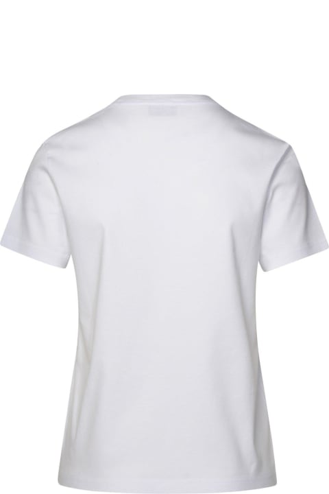 Lanvin Topwear for Women Lanvin Logo Embroidered Crewneck T-shirt