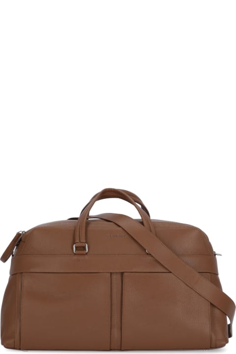 Orciani for Men Orciani Micron Pebbled Leather Travel Bag