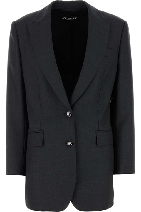 Homeware Dolce & Gabbana Graphite Wool Blazer