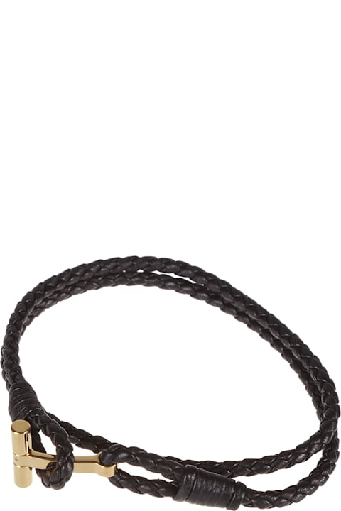 أساور لـ القسم الرجالي Tom Ford T Wrap Woven Bracelet