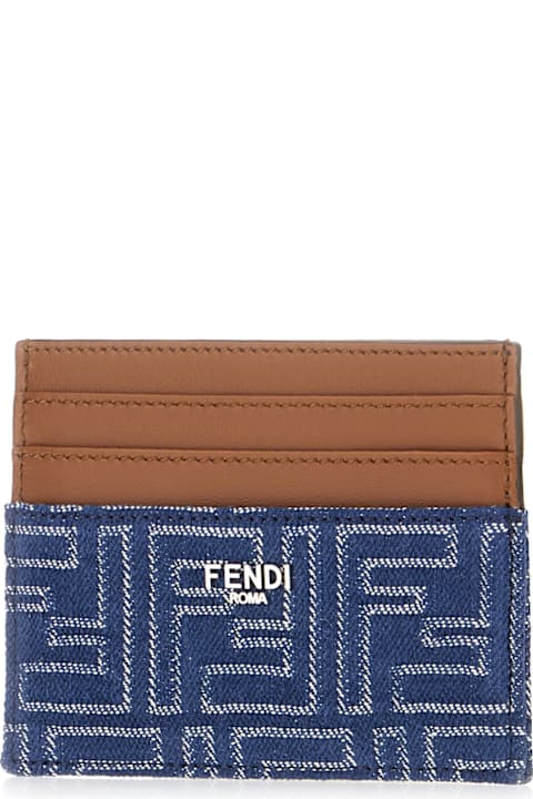 Fashion for Men Fendi Embroidered Fabric Card Holder