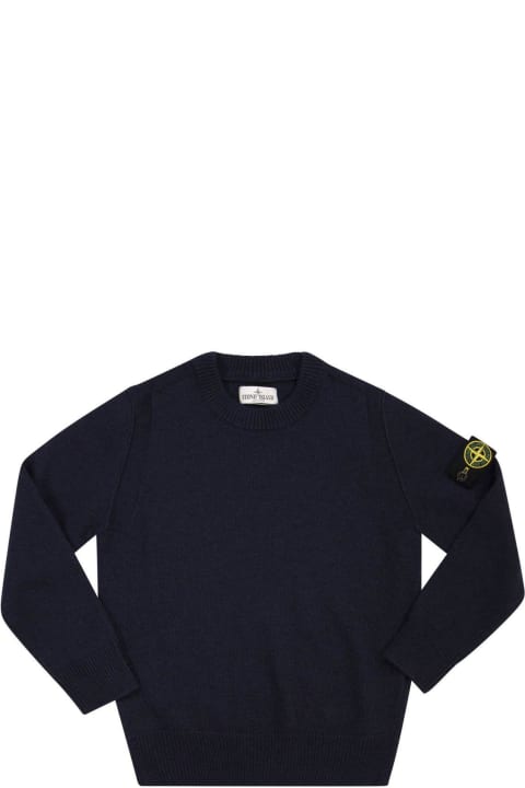 Sweaters & Sweatshirts for Girls Stone Island Junior Logo Patch Crewneck Jumper