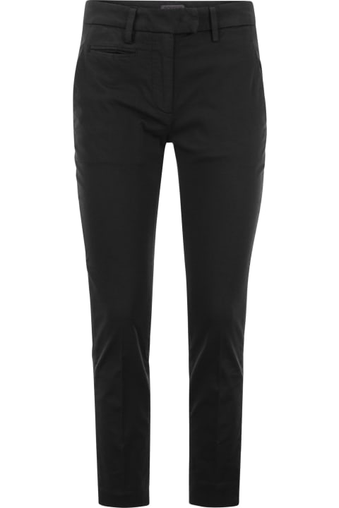 Dondup for Women Dondup Perfect - Slim-fit Cotton Gabardine Trousers