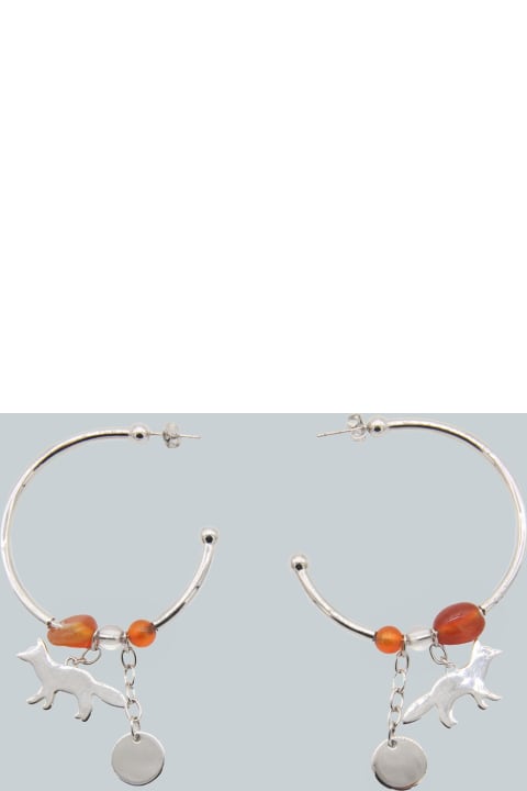 Jewelry Sale for Women Maison Kitsuné Silver Earrings