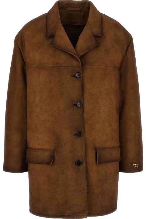 Coats & Jackets for Women Prada Shearling Caban