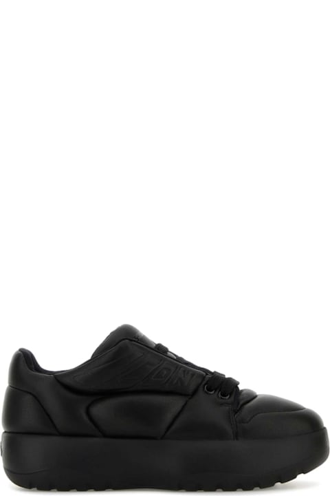 Dsquared2 Shoes for Women Dsquared2 Black Leather Puffer Sneakers