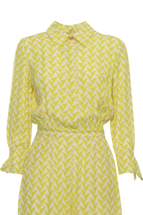 Elisabetta Franchi for Women Elisabetta Franchi Elegant Yellow Shirt Dress