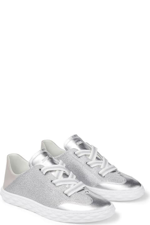 Jimmy Choo for Kids Jimmy Choo Diamond Light Leather Sneakers