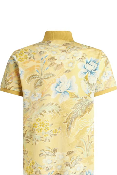 Etro for Men Etro Yellow Printed Cotton Polo Shirt