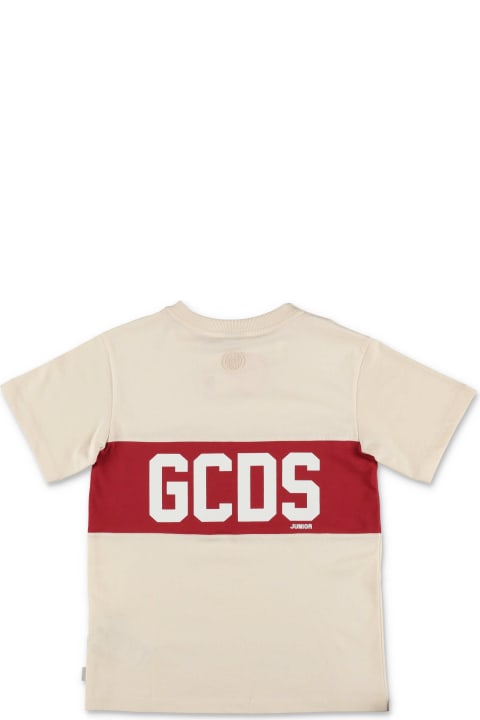 GCDS Mini for Kids GCDS Mini Gcds T-shirt Panna In Jersey Di Cotone