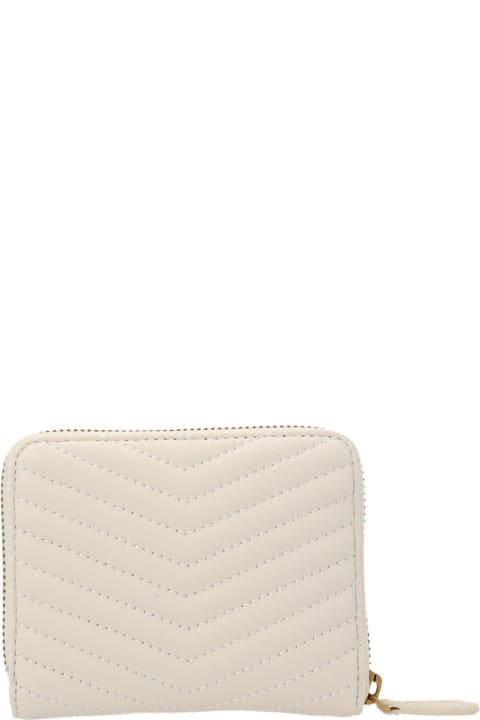 Pinko Wallets for Women Pinko Logo Plaque Quilted Zipped Wallet