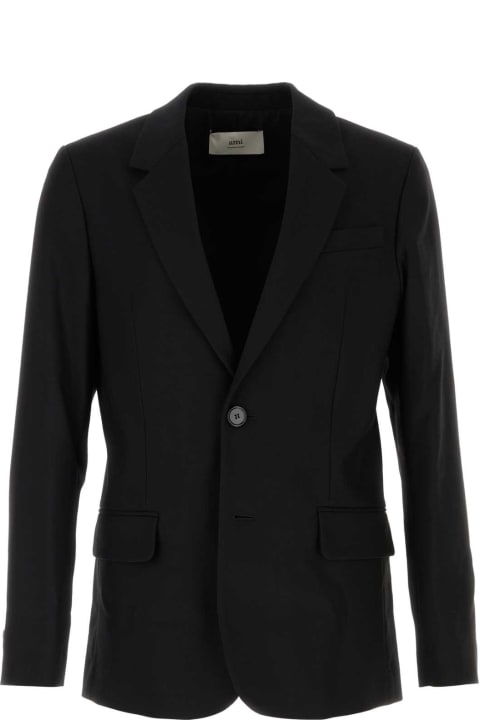 Ami Alexandre Mattiussi Coats & Jackets for Men Ami Alexandre Mattiussi Black Wool Blazer