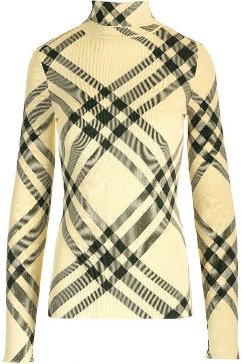 Burberry Sweaters for Women Burberry Check Print Turtleneck