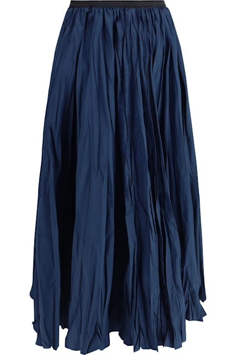 Homeware Sara Roka Crinkle-effect Design Pleated Midi Skirt