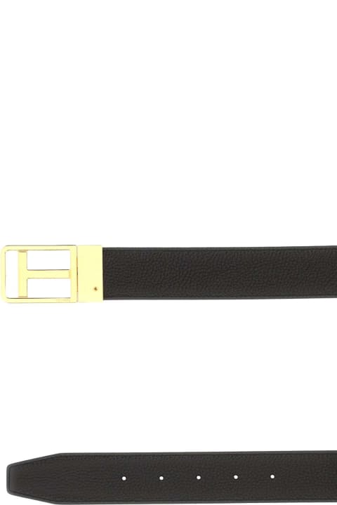 Accessories for Men Tom Ford Black Leather Belt
