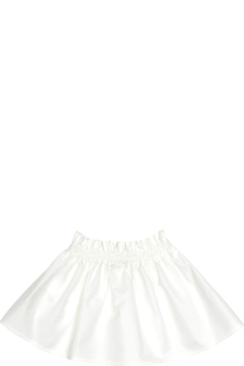 Bottoms for Baby Girls Fendi White Flared Skirt With Pink Logo