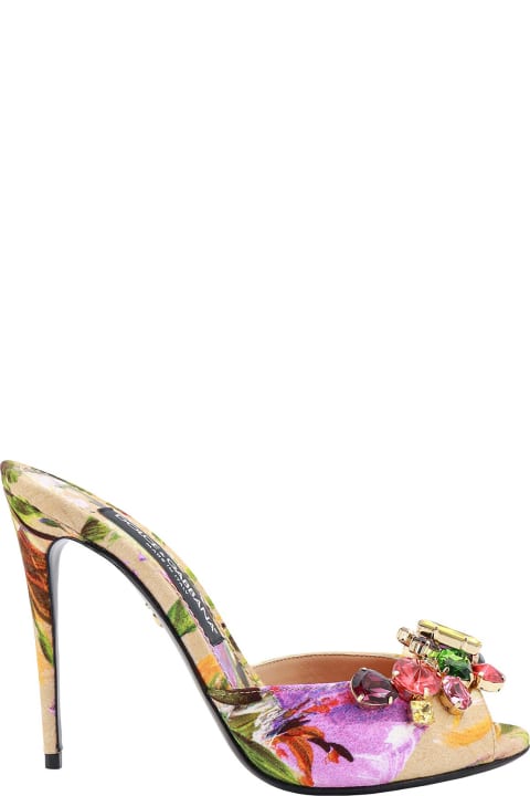Dolce & Gabbana Shoes for Women Dolce & Gabbana Fabric Sandals With Floral Motif