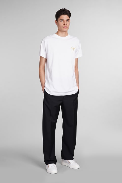 Giuseppe Zanotti Topwear for Men Giuseppe Zanotti Lr01 T-shirt In White Cotton