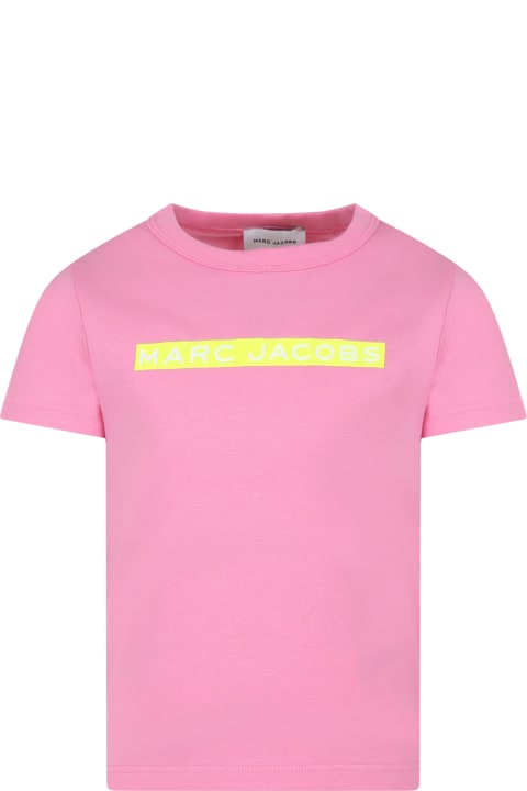Marc Jacobs Topwear for Girls Marc Jacobs Pink T-shirt For Girl With Logo