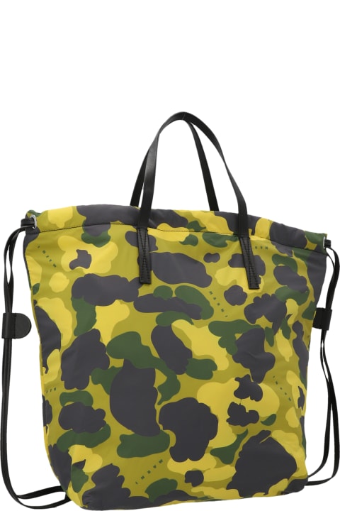 Logo Camouflage Shopping Bag