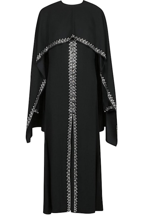 Paco Rabanne لـ Women Paco Rabanne Embellished Satin Crepe Long Dress