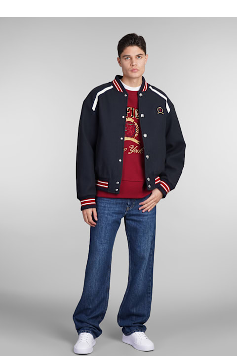 Tommy Hilfiger for Kids Tommy Hilfiger Bomber In Blue Wool