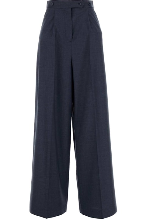 パンツ GIVENCHY BLUE WOOL PALAZZO PANT Givenchy Blue Wool Palazzo Pant | italist