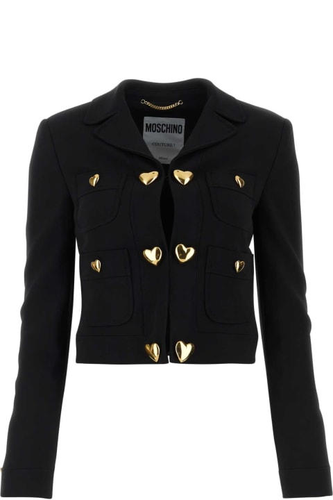 ウィメンズ Moschinoのコート＆ジャケット Moschino Black Stretch Viscose Blazer