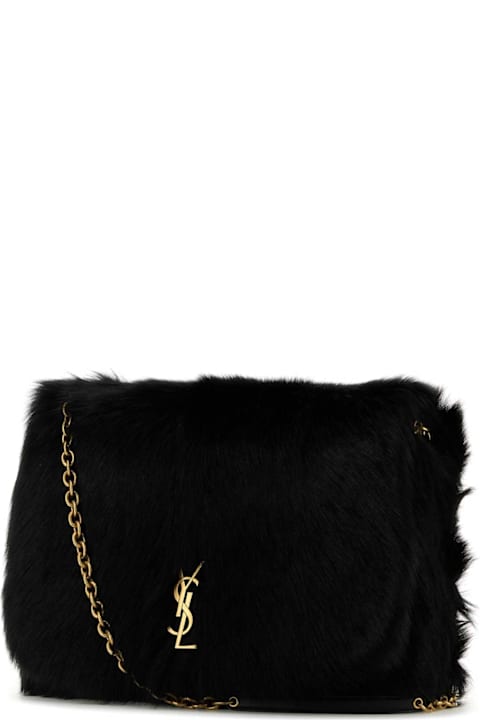Saint Laurent Black Shearling Jamie 4.3 Shoulder Bag