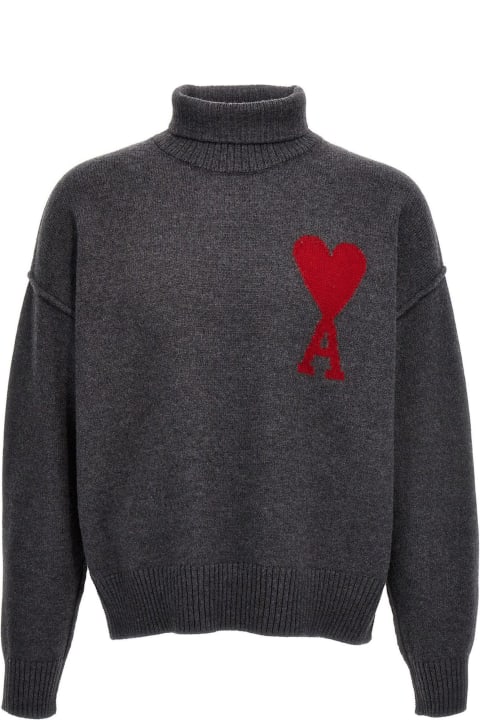Ami Alexandre Mattiussi Sweaters for Women Ami Alexandre Mattiussi Ami Sweaters Grey