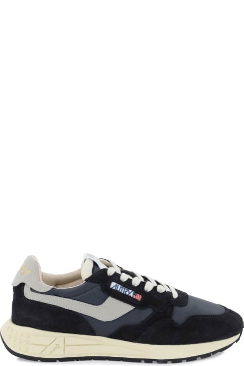Sneakers for Women Autry Reelwind Low Sneakers In Black Nylon And Suede