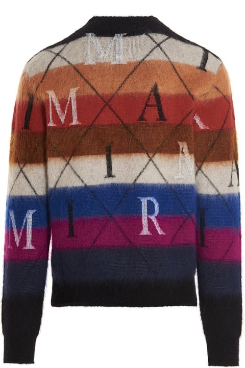 'amiri Argyle Stripe' Sweater