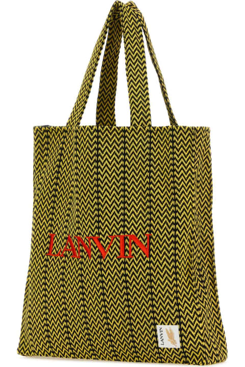 Fashion for Men Lanvin Embroidered Canvas Lanvin X Future Curb Shopping Bag