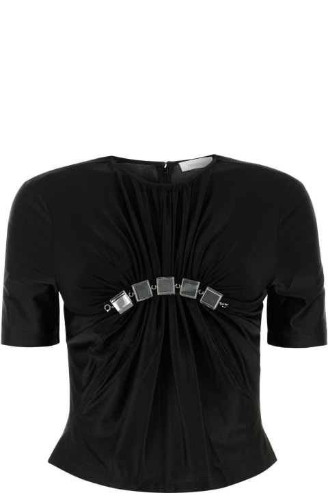 Fleeces & Tracksuits for Women Paco Rabanne Black Stretch Viscose Top