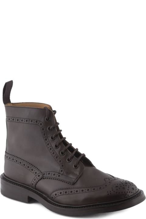 Boots for Men Tricker's Stow Espresso Burnished Calf Derby Boot