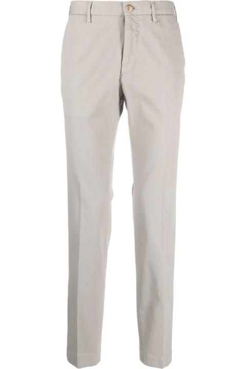 Incotex Clothing for Men Incotex Light Grey Stretch-cotton Trousers