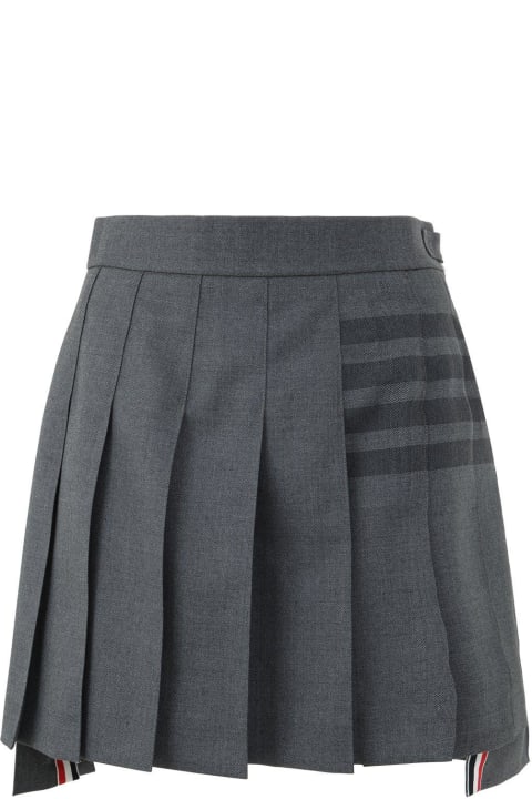 Thom Browne for Women Thom Browne 4 Bar Striped Pleated Mini Skirt