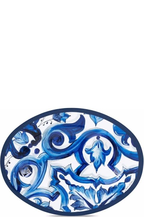 Dolce & Gabbana Sale for Men Dolce & Gabbana Oval Tray Mediterranean Blue