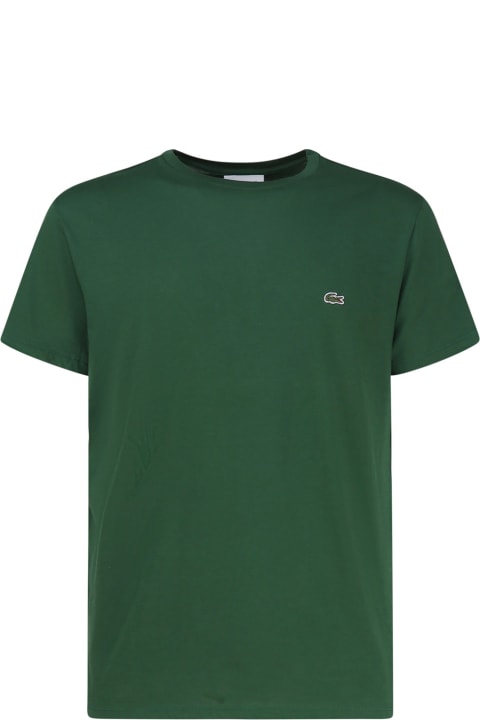 メンズ Lacosteのトップス Lacoste Green T-shirt In Cotton Jersey