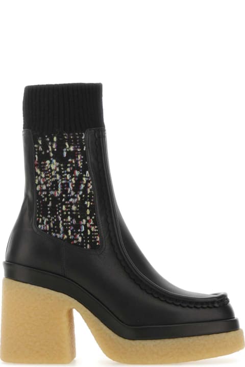 Chloé Boots for Women Chloé Black Leather Jamie Ankle Boots