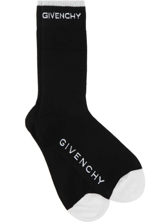 Givenchy Underwear for Men Givenchy Logo Intarsia Crew Socks