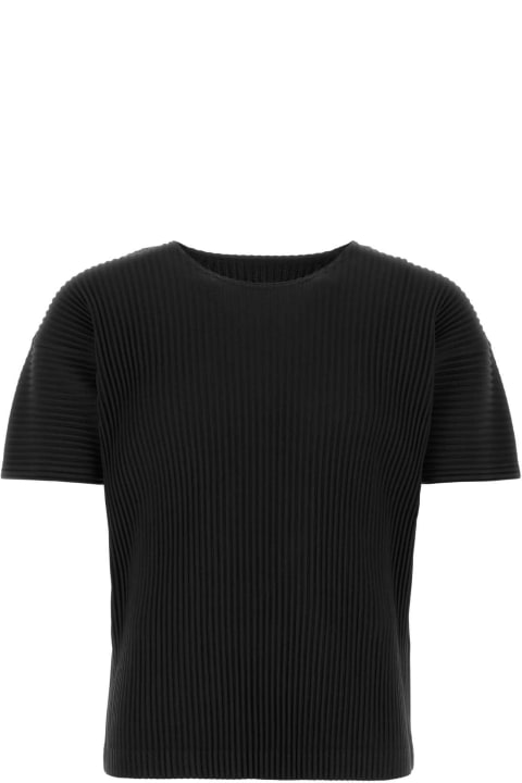 メンズ Homme Plissé Issey Miyakeのウェア Homme Plissé Issey Miyake Black Polyester T-shirt