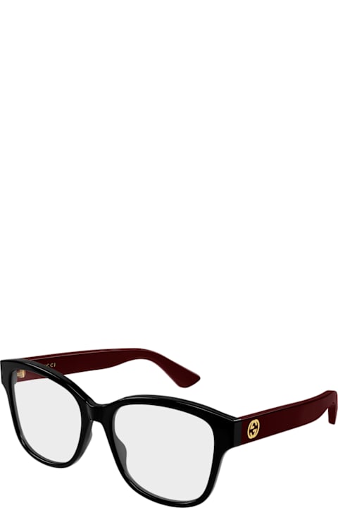 Gucci Eyewear for Kids Gucci Eyewear Gucci Gg1340o Linea Emblem 009 Black Burgundy Glasses